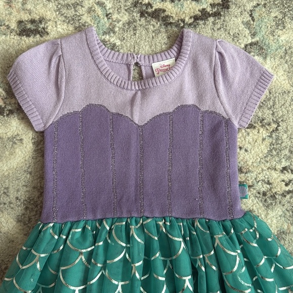 Toddler Girl Little Mermaid Sweater Dress - Picture 2 of 7